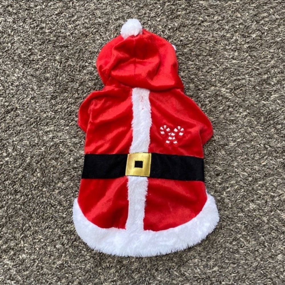 Red Santa Clause Dog Costume Size Small Dog Sweater